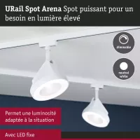 ,URail Gleisstrahler Arena Einzelstrahler 900lm 15,,1W 4000K dimmbar 230V Signal weiß, - système d'accrochage et décoration - détail 6