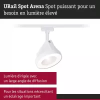 ,URail Spot sur rail Arena Spot individuel 900lm 15,,1W 4000K gradable 230V Blanc signal, - système d'accrochage et décoration - détail 7