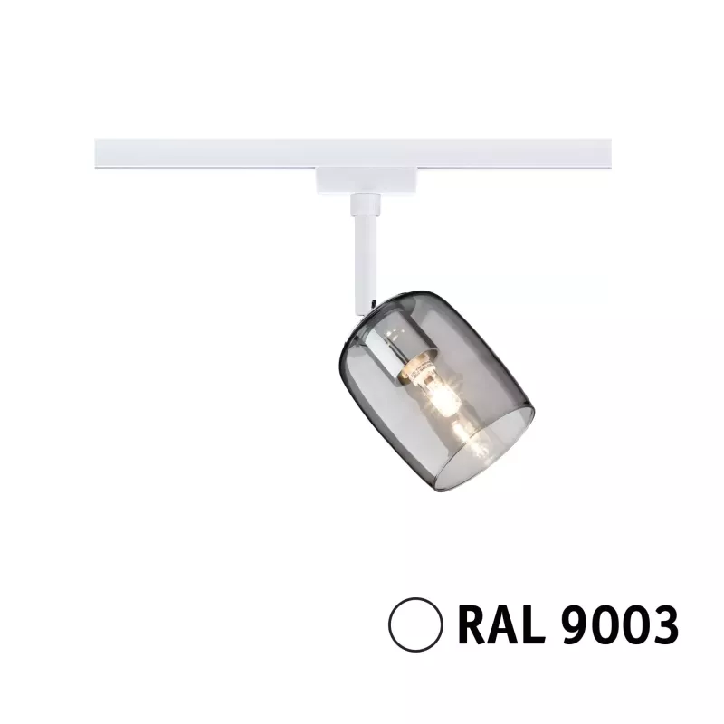 Foco para riel URail Blossom G9 máx. 10W regulable 230V Señal blanco,, Cristal,