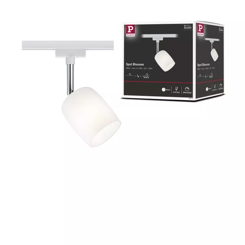Foco para riel URail Foco individual Blossom G9 máx. 10W regulable 230V Blanco,,,