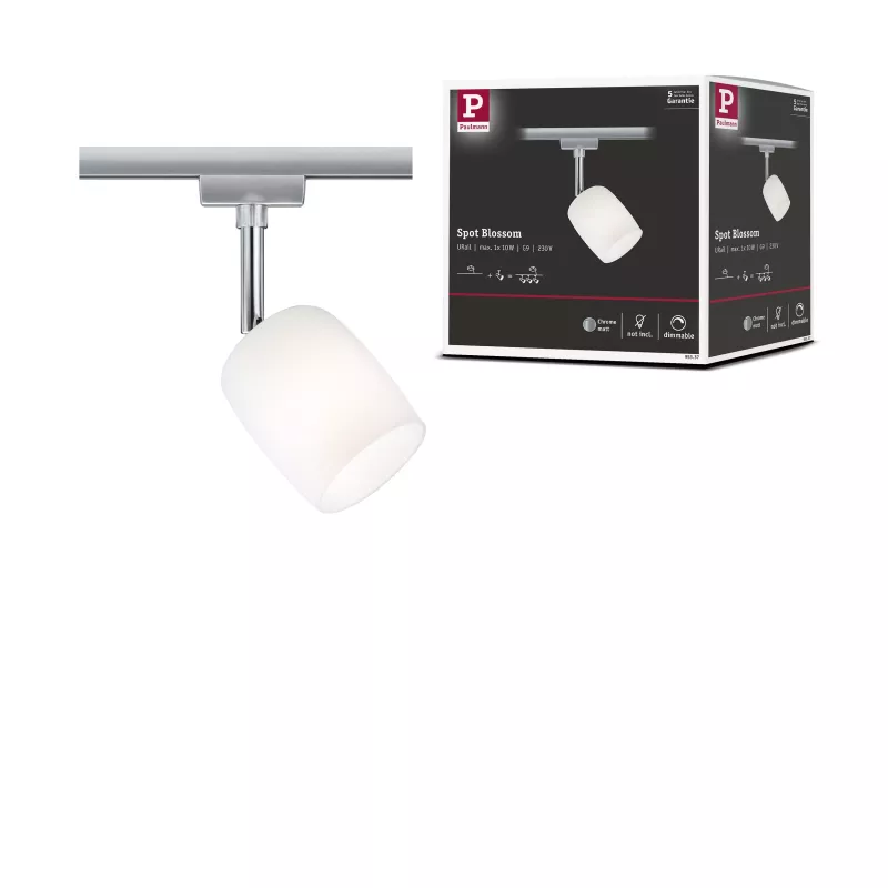 ,URail Spot sur rail Blossom Spot individuel G9 max. 10W gradable 230V Chrome mat,,,