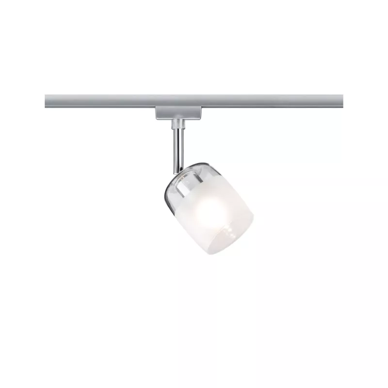 ,URail Schienenstrahler Blossom Einzelstrahler G9 max. 10W dimmbar 230V Mattchrom,, Klar,,,