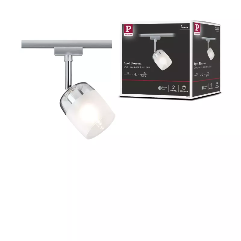 ,URail Spot sur rail Blossom Spot individuel G9 max. 10W gradable 230V Chrome mat,, Clair,,,