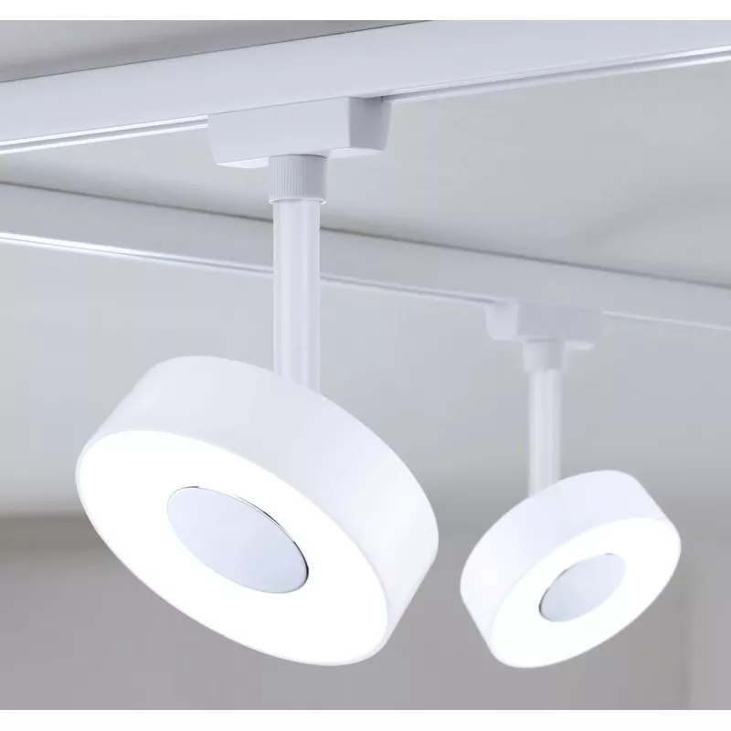 URail Spot sur rail Circle 180lm 5W 3000K gradable 230V Blanc signal PAULMANN 27 - Cimaise Tableau 