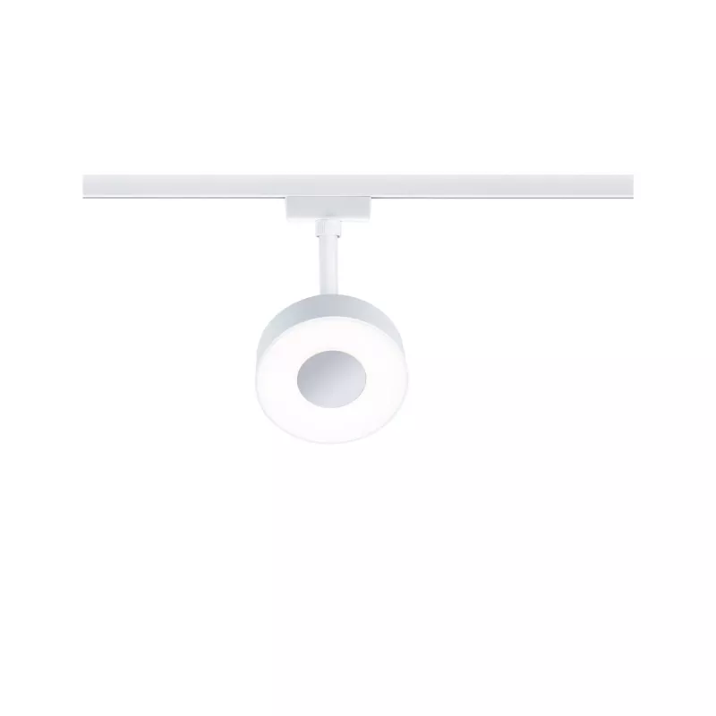 Foco circular para riel URail, 190 lm, 5 W, 4000 K, regulable, 230 V, color blanco señal.