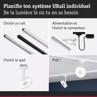 URail Spot sur rail Circle 190lm 5W 4000K gradable 230V Blanc signal - système d'accrochage et décoration - détail 8