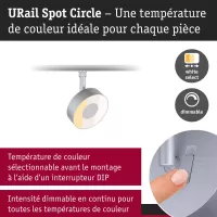 URail Schienenstrahler, rund, 220 lm, 5 W, 2700–4000 K, dimmbar, 230 V - système d'accrochage et décoration - détail 7