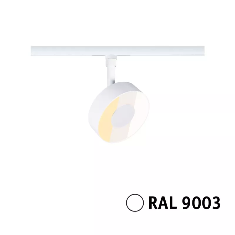 URail Spot sur rail Circle 250lm 5W 2700 - 4000K gradable 230V Blanc signal
