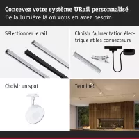 URail Spot sur rail Circle 250lm 5W 2700 - 4000K gradable 230V Blanc signal - système d'accrochage et décoration - détail 8