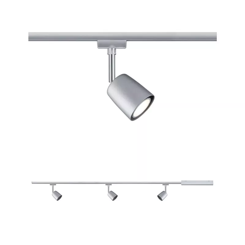 ,URail Schienenstrahler-Abdeckung Basisset GU10 max. 3x10W dimmbar 230V Mattchrom,,,