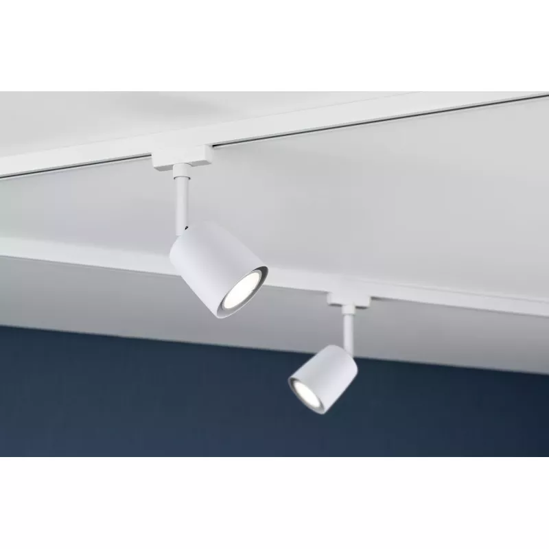 URail Gleis-Scheinwerferabdeckung, Einzelplatz, GU10, max. 10 W, dimmbar, 230 V, Signalweiß
