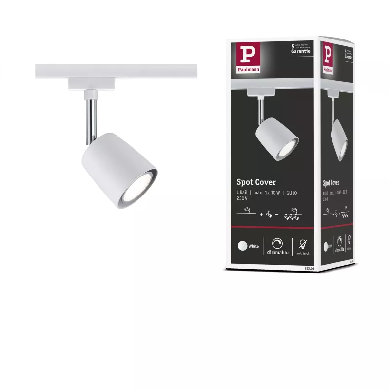 ,URail Spot sur rail Cover Spot individuel GU10 max. 10W gradable 230V Blanc,,,