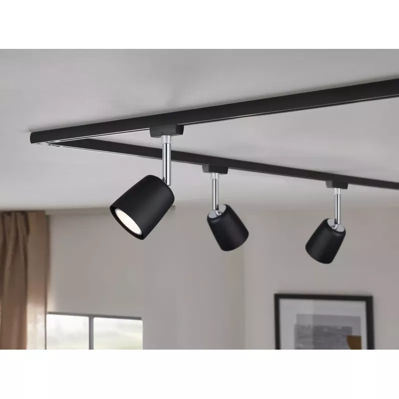 ,URail Spot sur rail Cover Spot individuel GU10 max. 10W gradable 230V Noir mat,,,