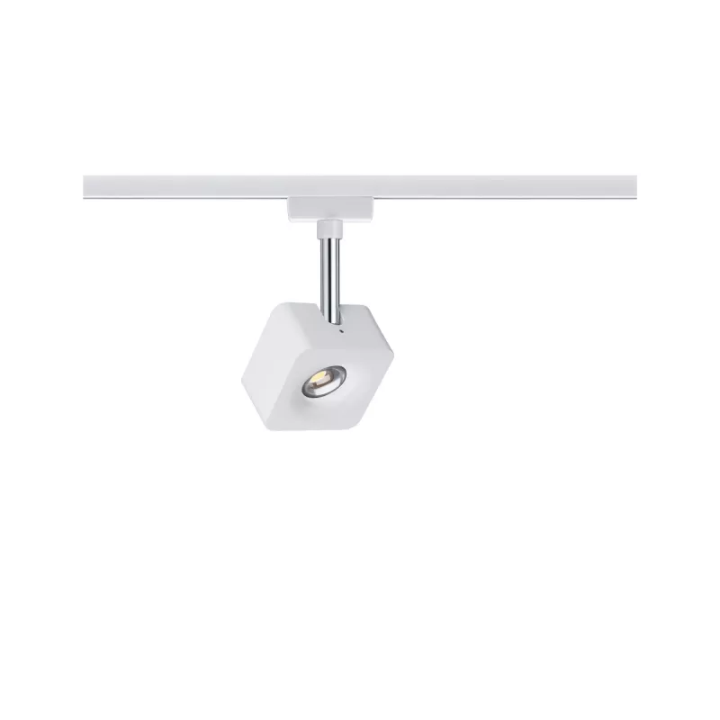 ,URail Spot sur rail Cube Spot individuel 540lm 8W 2700K gradable 230V Blanc,,, PAULMANN 10 - Cimaise Tableau 
