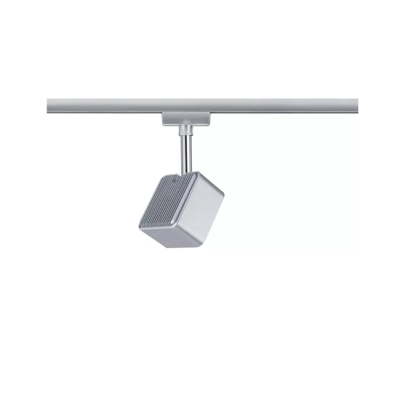 URail Cube Schienenstrahler, Einzelstrahler, 540 lm, 8 W, 2700 K, dimmbar, 230 V, mattes Chrom