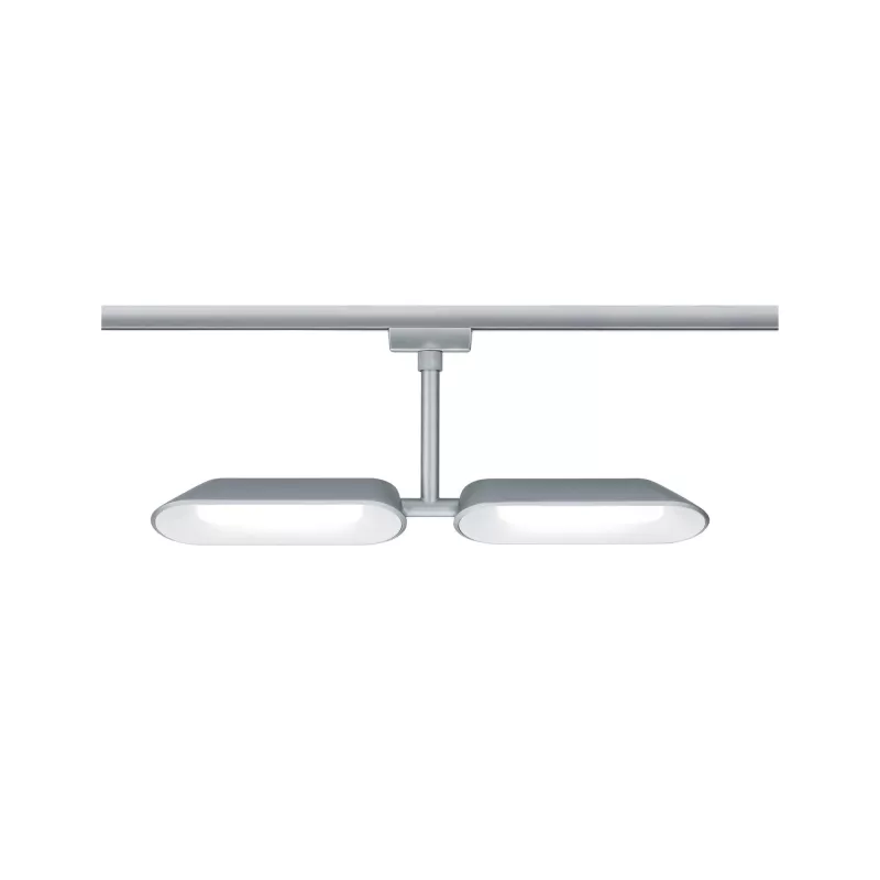 Foco individual para riel URail Dipper 2x650lm 2x8W 2700K regulable 230V Cromo mate,,, - système d'accrochage et décoration