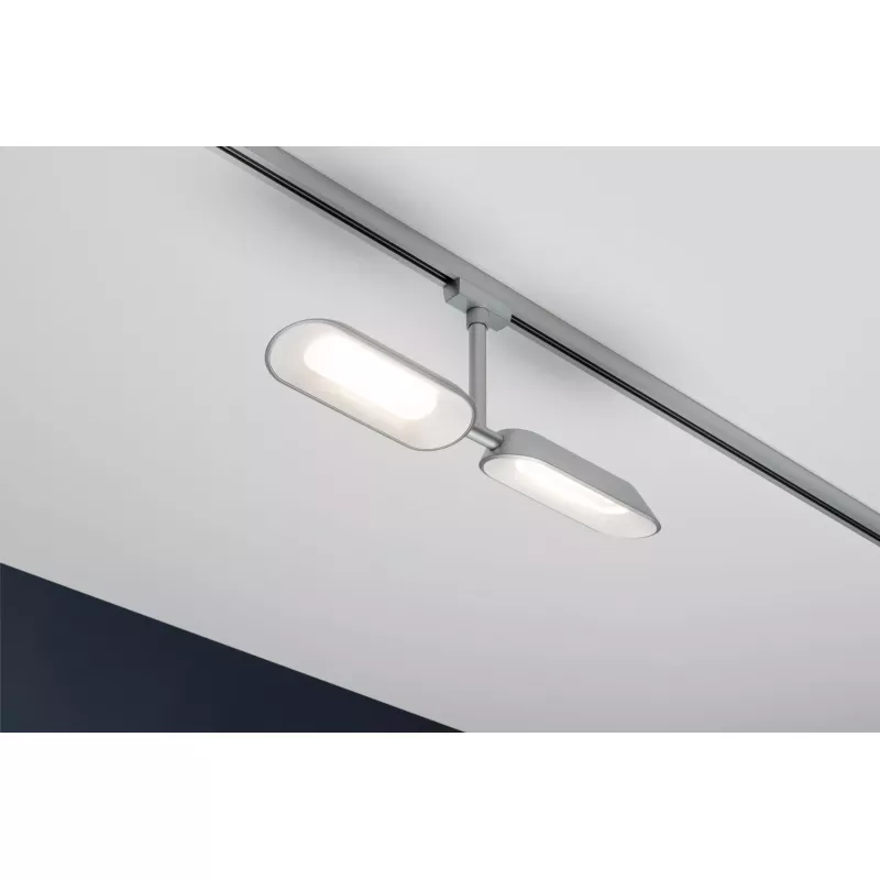 ,URail Schienenstrahler Dipper Einzelstrahler 2x650lm 2x8W 2700K dimmbar 230V Mattchrom,,,