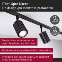 URail Track spotlight Lirena GU10 max. 10W 230V - système d'accrochage et décoration - détail 3