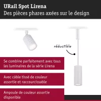 URail Spot sur rail Lirena GU10 max. 10W 230V Blanc signal - système d'accrochage et décoration - détail 8