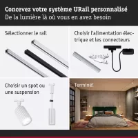 URail Spot sur rail Lirena GU10 max. 10W 230V Blanc signal - système d'accrochage et décoration - détail 9