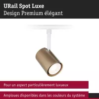 ,URail Spot sur rail Luxe GU10 max. 10W gradable 230V Doré mat,, Blanc signal, - système d'accrochage et décoration - détail 7