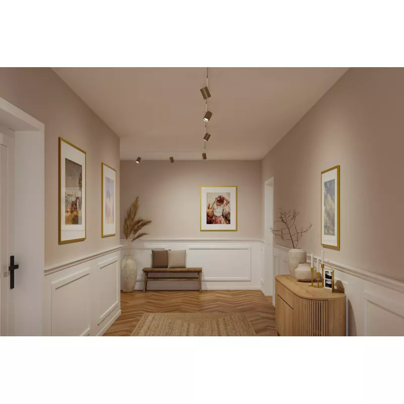 URail Luxury Track Spot GU10 max. 10W dimmable 230V Matte Gold, Signal White PAULMANN 24 - Cimaise Tableau 