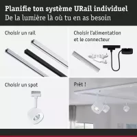 ,URail Spot sur rail Pane 650lm 7,,4W 3000K gradable 230V Blanc signal, - système d'accrochage et décoration - détail 8