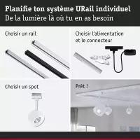 ,URail Spot sur rail Pane 680lm 7,,4W 4000K gradable 230V Blanc signal, - système d'accrochage et décoration - détail 8