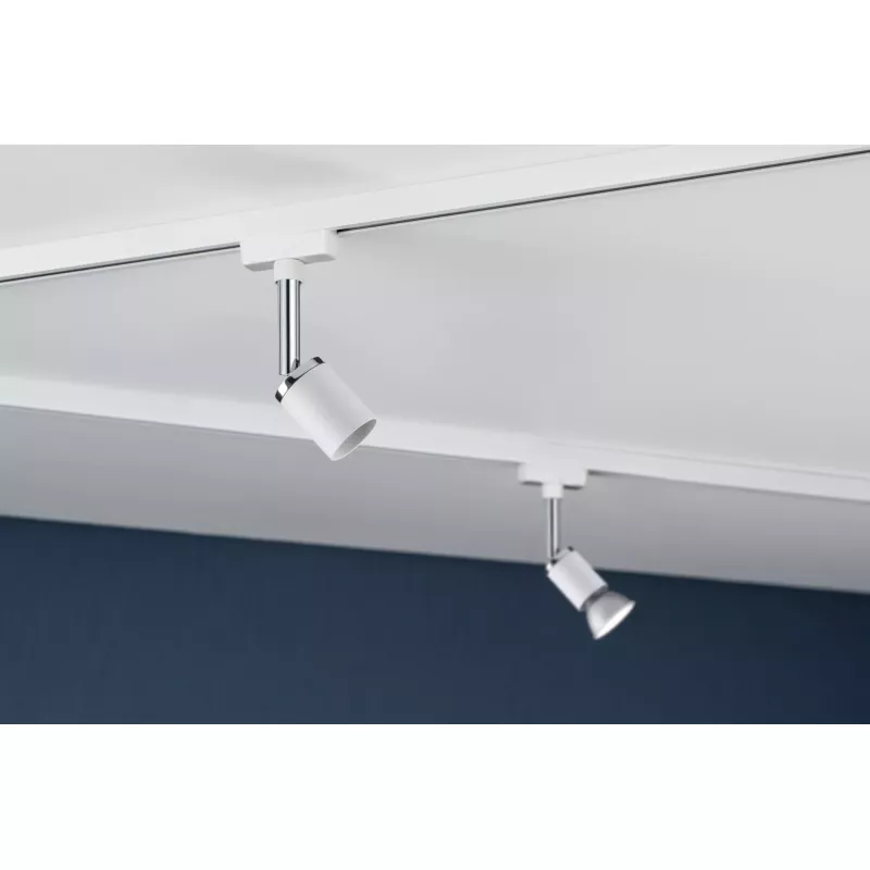 URail Pure II Schienenstrahler, Einzelspot, GU10, max. 10 W, dimmbar, 230 V, Weiß