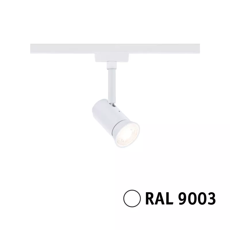URail Gleisstrahler Runa Einzelstrahler GU10 max. 10W dimmbar 230V Signal weiß