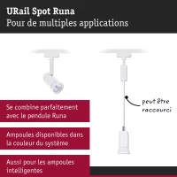 URail Track spotlight Runa Individual spotlight GU10 max. 10W dimmable 230V Signal white - système d'accrochage et décoration - détail 7