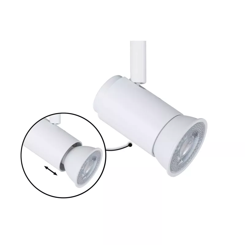 URail Gleisstrahler Runa Einzelstrahler GU10 max. 10W dimmbar 230V Signal weiß