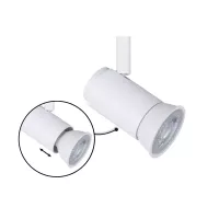 URail Gleisstrahler Runa Einzelstrahler GU10 max. 10W dimmbar 230V Signal weiß - système d'accrochage et décoration - détail 11