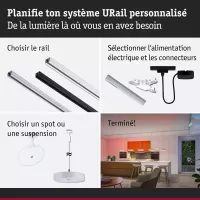 ,URail Track spotlight Smart Home Zigbee 3.0 Hildor RGBW 500lm 7.5W RGBW+ dimmable 230V Signal white, - système d'accrochage et décoration - détail 8