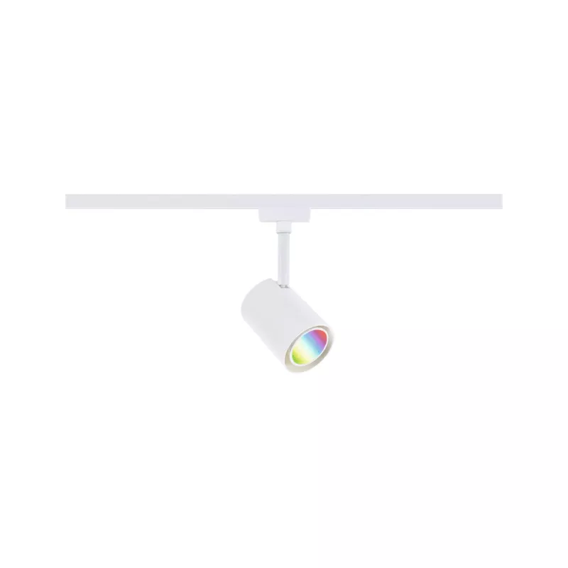,URail Spot sur rail Smart Home Zigbee 3.0 Luxe GU10 350lm 4,,8W RGBW+ gradable 230V Blanc signal, - système d'accrochage et décoration