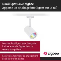 Foco de riel URail Smart Home Zigbee 3.0 Lujo GU10 350lm 4,8W RGBW+ regulable 230V Señal blanco, - système d'accrochage et décoration - détail 8