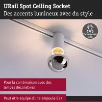 URail Track spotlight Socket E27 max. 20W dimmable 230V Signal white - système d'accrochage et décoration - détail 6