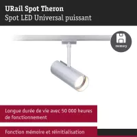 URail Track spotlight Theron Individual spotlight 1020lm 11W 3000K dimmable 230V - système d'accrochage et décoration - détail 6