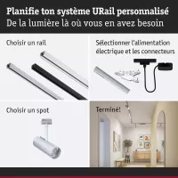 URail Spot sur rail Theron Spot individuel 1100lm 11W 4000K gradable 230V - système d'accrochage et décoration - détail 7