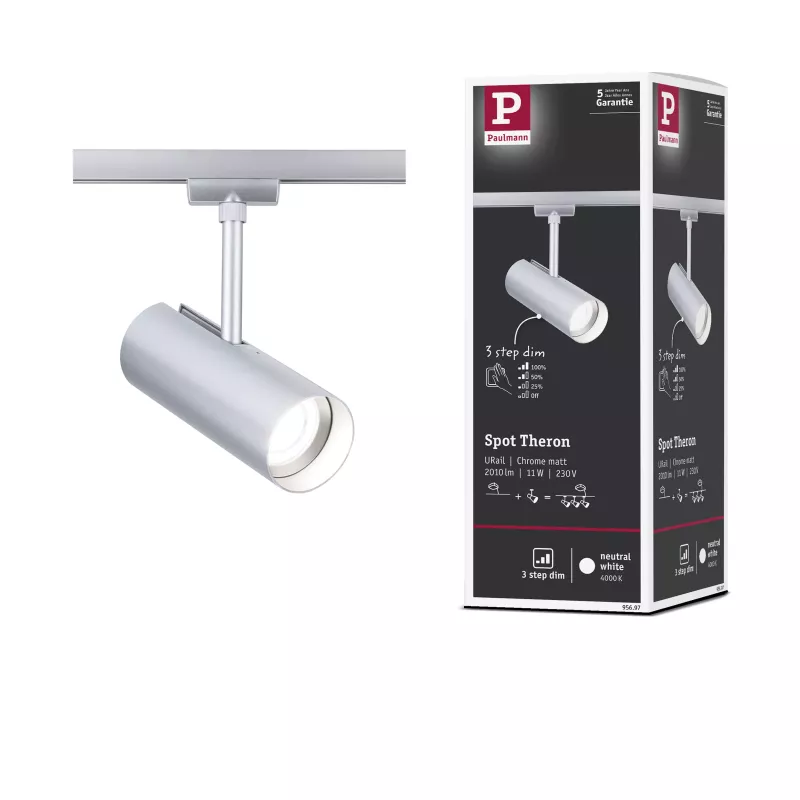 URail Spot sur rail Theron Spot individuel 1100lm 11W 4000K gradable 230V