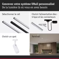URail Spot sur rail Tubo Spot individuel 320lm 4W 2700 - 4000K 230V Blanc signal - système d'accrochage et décoration - détail 9