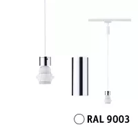 URail Pendelleuchte 2Easy E27 max. 20W dimmbar 230V Signal weiß - système d'accrochage et décoration - détail 2