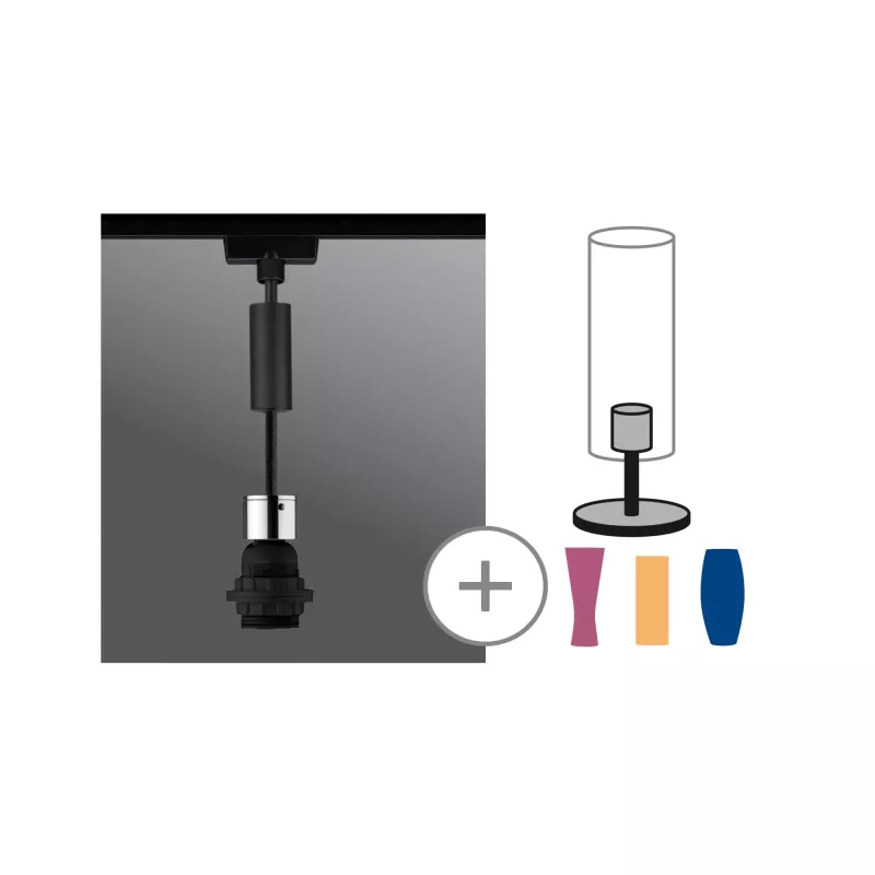 ,URail Pendelleuchte 2Easy E27 max. 20W dimmbar 230V Matt schwarz,,,