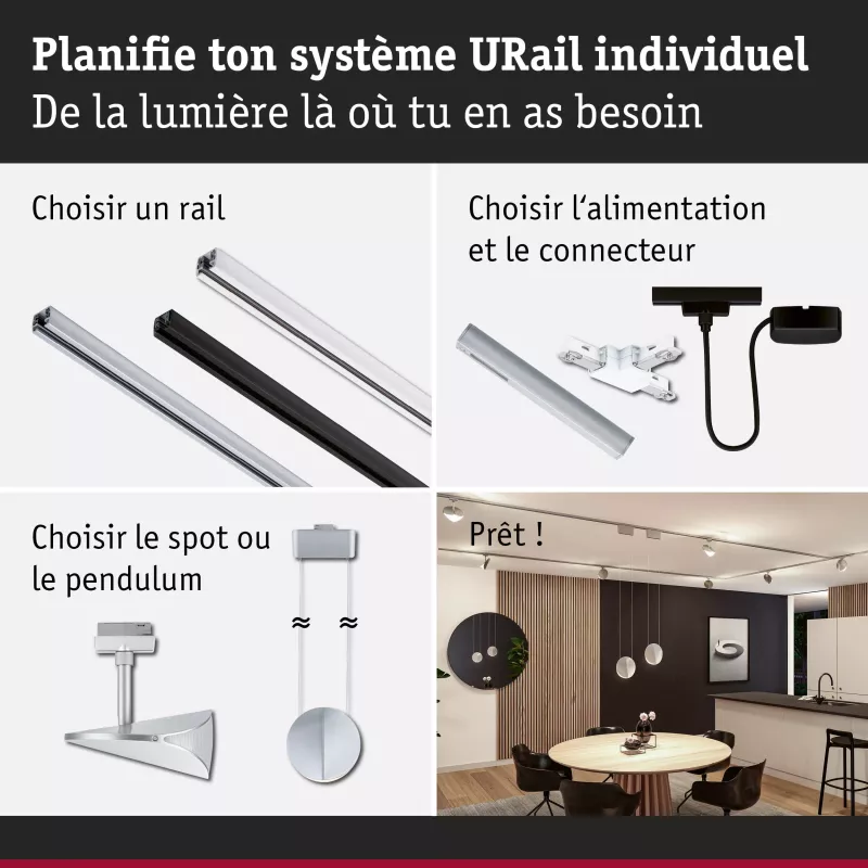 URail Pendelleuchte Alejandro, 3-stufig dimmbar, 800 lm, 10 W, 4000 K, 230 V PAULMANN 26 - Cimaise Tableau 