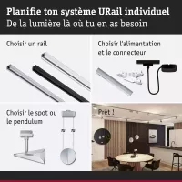 URail Pendelleuchte Alejandro, 3-stufig dimmbar, 800 lm, 10 W, 4000 K, 230 V - système d'accrochage et décoration - détail 6