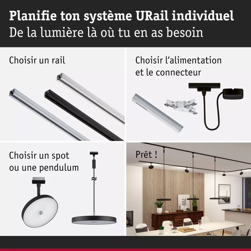 URail Suspension 3-Step-Dim Hildor 850lm 15W 4000K gradable 230V