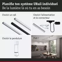 ,URail Suspension Aldan 750lm 8,,5W 4000K gradable 230V Blanc signal, - système d'accrochage et décoration - détail 6