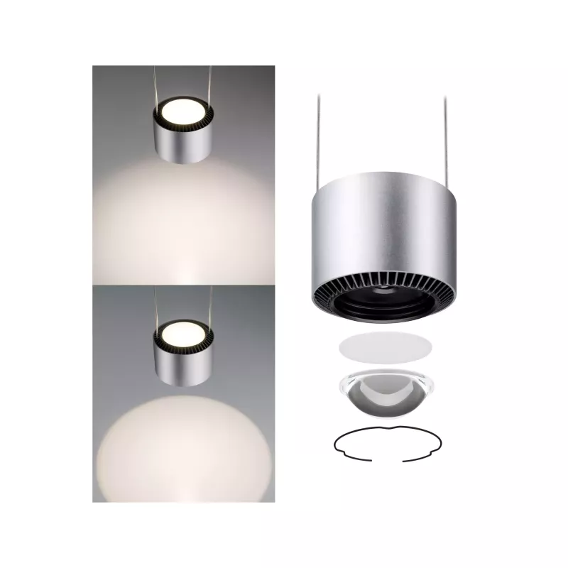 ,URail Suspension Aldan 820lm / 0lm 8,,5W / 4,,5W 2700K gradable 230V Chrome mat,,,