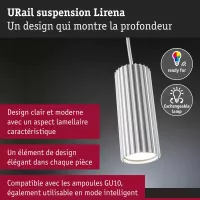 URail Suspension Lirena GU10 max. 10W 230V Blanc signal - système d'accrochage et décoration - détail 5