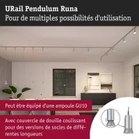 Lámpara Colgante URail Runa GU10 máx. 10W regulable 230V - système d'accrochage et décoration - détail 5